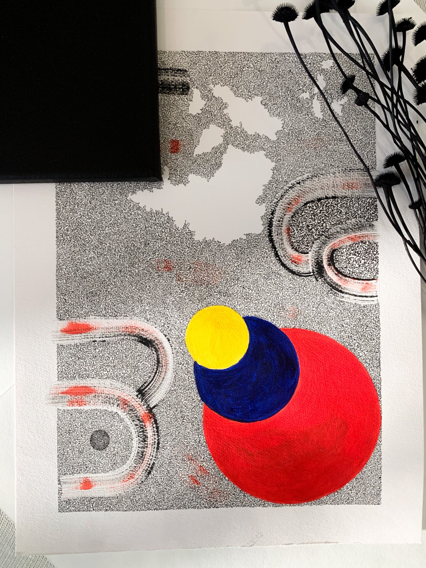 deepmeart-sarga-kek-piros-geometrikus-kep