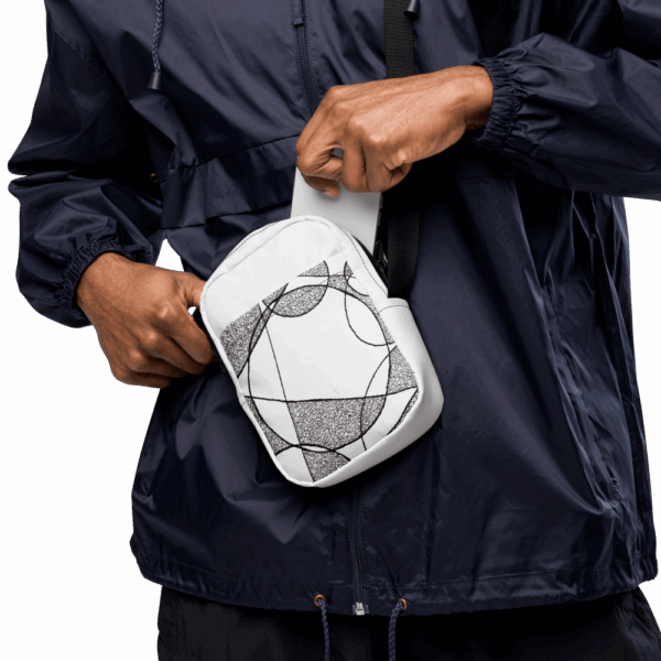 Urban Flow – vízálló crossbody táska geometrikus grafikával - Image 14