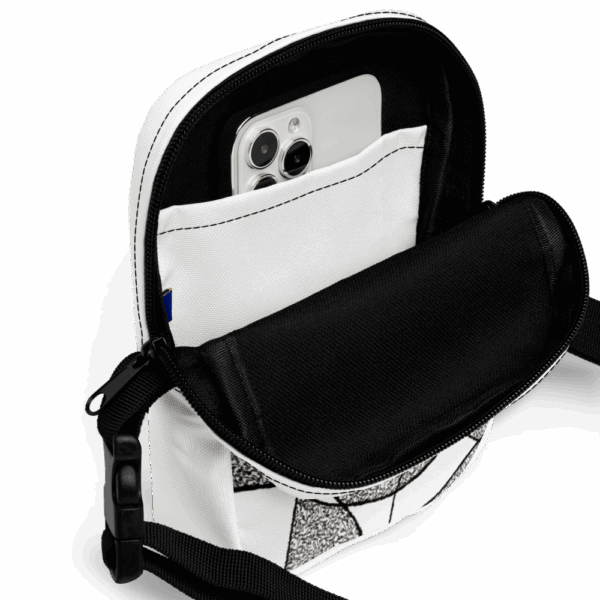 Urban Flow – vízálló crossbody táska geometrikus grafikával - Image 8